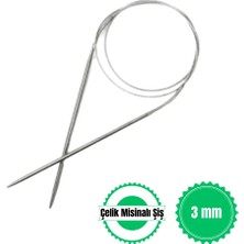 Poyrish Çelik Misinalı Şiş 100 Cm. 3 Mm.