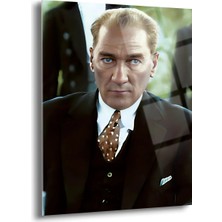 Shiny Art Atatürk Portre Cam Tablo - ATA070