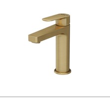 Teska Carmela S Lavabo Bataryası - Fırçalı Mat Altın