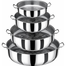 Net Çelik Helvane Süzgeç Tava 60X14 cm 34 Litre