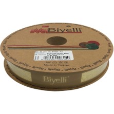 Popüler Sepet Biye Simli Katlı Ka Altın 2 cm 25 Metre %50 Simli % 50 Polyester