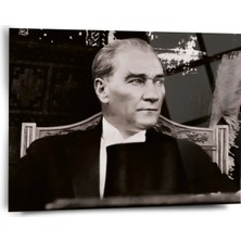 Shiny Art Atatürk Portre Cam Tablo - ATA061