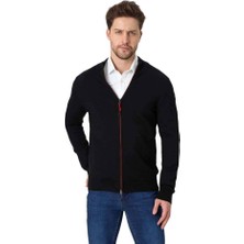 Woolona Tola Merinos Yünü Erkek Fermuarlı Sweater