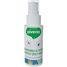 Indispensablely Siveno Sivrisinek Kene Kovucu Sprey Krem Bitkisel Tüm Vücut Için Seyahat Tatil Boy 50 ml