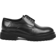 Celal Gültekin Erkek Siyah Bağcıklı Deri Ayakkabı