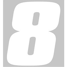 Indispensablely Dirt Digits DD73W-8 Beyaz 7" Çok Parlak Hassas Kalıp Kesim Vinil 8 Numara, 3'lü Paket