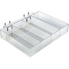 Indispensablely Azar Displays 225544 Gösterir – 2 Paket Four-Compartment Tepsi Stecktafel/slatwall Için (2 Adet)