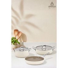 Amboss Sera Nova Maxi 5 Parça Seramik Tencere & Tava Seti Latte