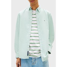 Tommy Jeans Pamuklu Regular Fit Düğmeli Yaka Gömlek Erkek Gömlek DM0DM21298 L5Y