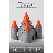 Modelerman Design Walking Castle Robot Figür 3D Baskı Model Koleksiyon Oyun Diorama Kişiselleştirilebilir Hediye
