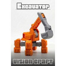 Modelerman Design Excavator Mech Robot Figür 3D Baskı Model Koleksiyon Oyun Diorama Kişiselleştirilebilir Hediye