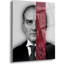 Shiny Art Atatürk Portre Cam Tablo - ATA019
