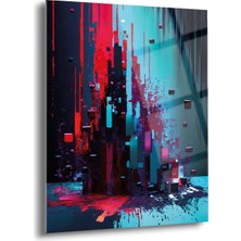 Shiny Art Soyut Duvar Cam Tablo - MOD038