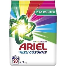 Indispensablely Dağ Esintisi Renklilere Özel 3 kg Hızlı Çözünme Toz Çamaşır Deterjanı