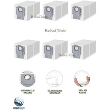 Roboclinic Roborock Q Revo Curv Robot Süpürge Uyumlu Yedek Çöp Toz Torbası 6 Adet