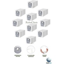 Roboclinic Roborock Q Revo Pro / Maxv / S / Robot Süpürge Uyumlu Yedek Toz Torbası 10 Adet