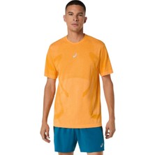 Asics Road Seamless Erkek Sarı Koşu T-Shirt 2011D355-800