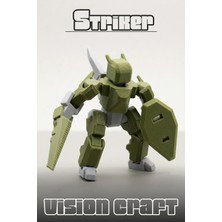 Modelerman Design Striker Mecha Robot Figür 3D Baskı Model Koleksiyon Oyun Diorama Kişiselleştirilebilir Hediye