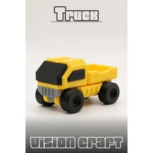 Modelerman Design Utility Truck Pickup Araç Figür 3D Baskı Model Koleksiyon Oyun Diorama Kişiselleştirilebilir Hediye