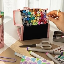 Indispensablely 48’li Çift Uçlu Alkol Bazlı Marker Kalem Seti – Brush + Chisel