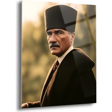 Shiny Art Atatürk Portre Cam Tablo - ATA082