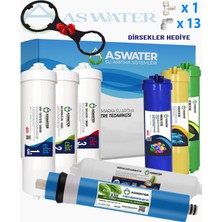 As Water Tüm Kapalı Kasa Cihazlar ile Uyumlu 8'li Elite Filtre Seti Quick Bağlantı Iki Taraftan Geçmeli