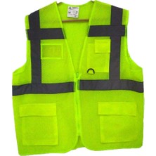 Esranın Dünyası Fileli Cepli Reflektörlü Ikaz Yeleği - Mühendis ( S Beden) - Sarı RSPRP34-ESRDNS