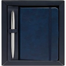 Indispensablely Scrikss Sıvama Kalın Kapak Defter A6 Lacivert &amp; 108M Prestıge Tükenmezkalem