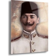 Shiny Art Atatürk Portre Cam Tablo - ATA020