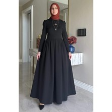 Rabia Şamlı Rose Elbise Siyah