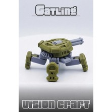 Modelerman Design Gatling Mech Robot Figür 3D Baskı Model Koleksiyon Oyun Diorama Kişiselleştirilebilir Hediye