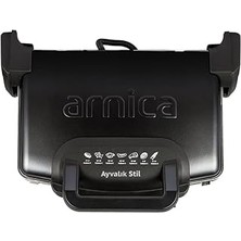 Indispensablely Arnica Ayvalık Stil GH26262 Tost Makinesi Siyah