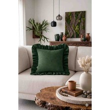 Ayzen Home 2 Adet Kadıfe Görünümlü Fırfırlı Kırlent Kılıfı