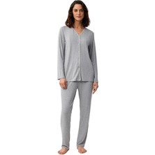 Penye Mood Catherine's Kadın Gri Pijama Takımı C2822