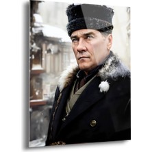 Shiny Art Atatürk Portre Cam Tablo - ATA081