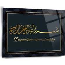 Shiny Art Besmele Yazılı Islami Cam Tablo - ISL037