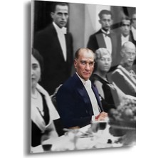 Shiny Art Atatürk Portre Cam Tablo - ATA016