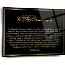 Shiny Art Bereket Duası Yazılı Cam Tablo - ISL091