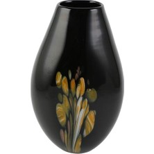 Vitale Siyah Cam Demet Vazo 14X21X33CM