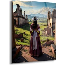 Shiny Art Ispanyol Kadın Cam Tablo - MOD075