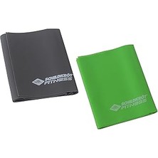 Indispensablely Schildkröt Fitnessbänder 2er Set, Latexfrei, Grün-Anthrazit, In 4-Farb Karton