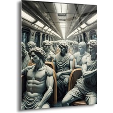 Shiny Art Metrodaki Heykeller Cam Tablo - MOD080
