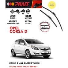Duolight Opel Corsa D Ön Muz Silecek Takımı 2012 Model Araca Özel Aparat