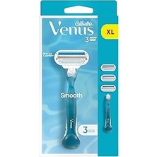 Indispensablely Gillette Venus Smooth Kadın Tıraş Makinesi 3 Adet Yedek Tıraş Bıçağı