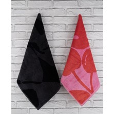 Baveno Home Pamuklu Kadife 2'li 50X110 cm Jakarlı Desenli Havlu Seti