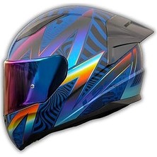 Indispensablely Yyk Ls2 Rapid 2 Race Optik Mat Mavi-Mor Kask – Polikarbon Dış Kabuk, Çoklu Boyut Seçenekleri, Geliş