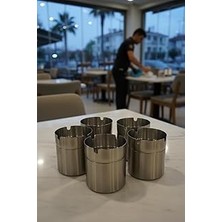 Indispensablely 5'li Kokusuz Kapaklı Küllük | 304 Kalite Paslanmaz Çelik | Araç Bardaklık Uyumlu