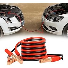 Indispensablely 2 Metre Akü Kablosu – 400 Amper, Kalın Bakır Telli, Kırmızı-Siyah Renk, Taşıma Çantalı, Tüm