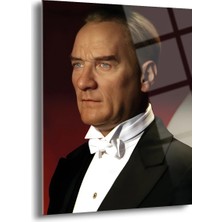 Shiny Art Atatürk Portre Cam Tablo - ATA069