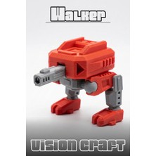 Modelerman Design Cannon Walker Robot Figür 3D Baskı Model Koleksiyon Oyun Diorama Kişiselleştirilebilir Hediye